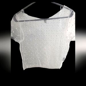 Top, beaded see through.